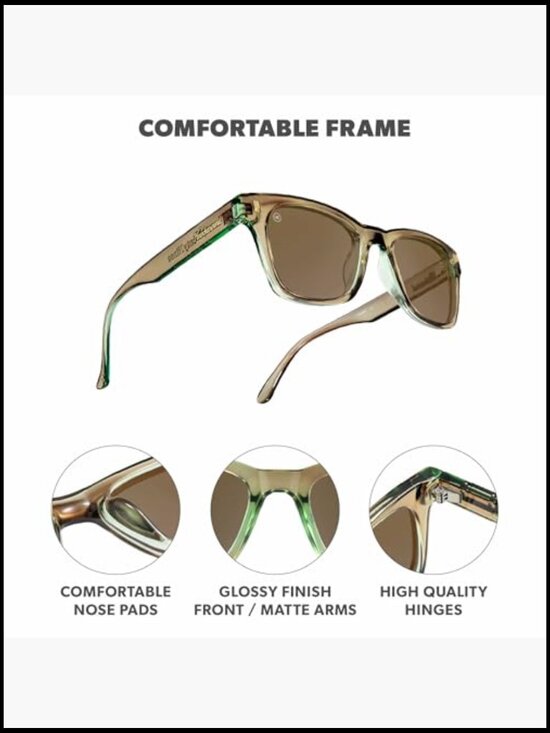 Polarized Retro Sunglasses UV400 Protection Lightweight Square Frame Unisex main image 4